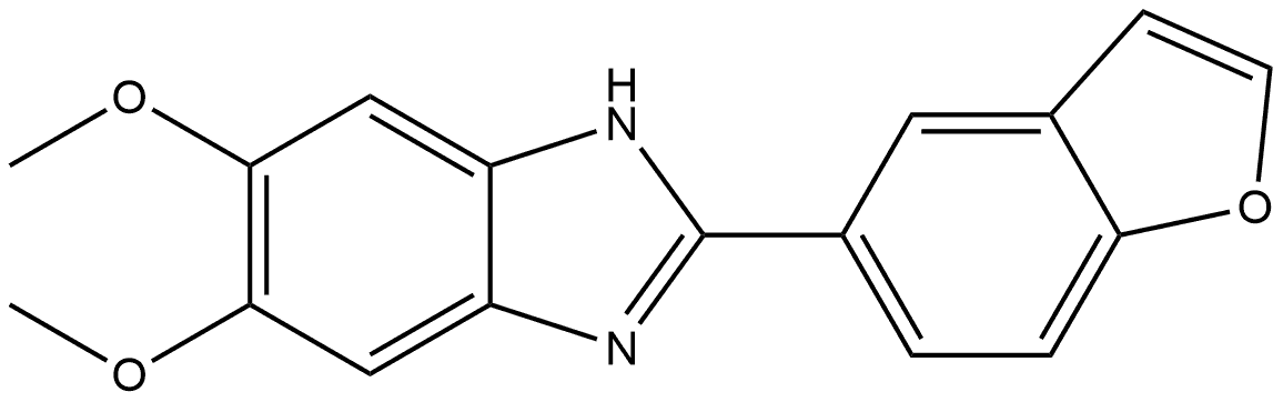 2-(1-benzofuran-5-yl)-5,6-dimethoxy-1H-1,3-benzodiazole Struktur