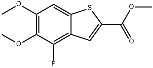 Benzo[b]thiophene-2-carboxylic acid, 4-fluoro-5,6-dimethoxy-, methyl ester Struktur