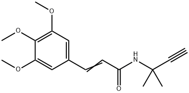 2-Propenamide, N-(1,1-dimethyl-2-propyn-1-yl)-3-(3,4,5-trimethoxyphenyl)- Struktur