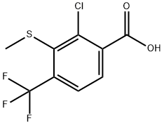 Benzoic acid, 2-chloro-3-(methylthio)-4-(trifluoromethyl)- Struktur