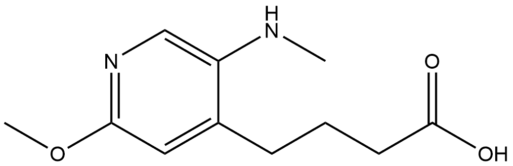 4-(2-methoxy-5-(methylamino)pyridin-4-yl)butanoic acid Struktur