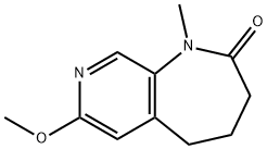 1,3,4,5-Tetrahydro-7-methoxy-1-methyl-2H-pyrido[3,4-b]azepin-2-one Struktur