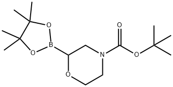 1,1-Dimethylethyl 2-(4,4,5,5-tetramethyl-1,3,2-dioxaborolan-2-yl)-4-morpholinecarboxylate Struktur