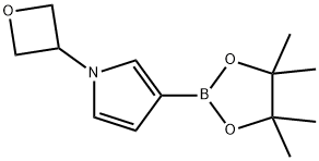 1H-Pyrrole, 1-(3-oxetanyl)-3-(4,4,5,5-tetramethyl-1,3,2-dioxaborolan-2-yl)- Struktur