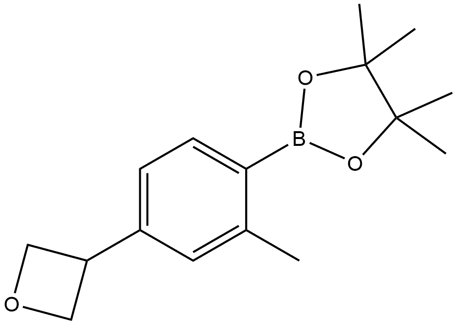 4,4,5,5-Tetramethyl-2-[2-methyl-4-(3-oxetanyl)phenyl]-1,3,2-dioxaborolane Struktur