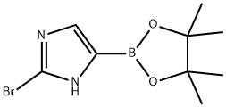 1H-Imidazole, 2-bromo-5-(4,4,5,5-tetramethyl-1,3,2-dioxaborolan-2-yl)- Struktur