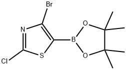 4-Bromo-2-chloro-5-(4,4,5,5-tetramethyl-1,3,2-dioxaborolan-2-yl)thiazole Struktur