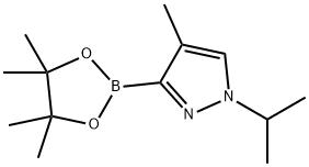 1H-Pyrazole, 4-methyl-1-(1-methylethyl)-3-(4,4,5,5-tetramethyl-1,3,2-dioxaborolan-2-yl)- Struktur