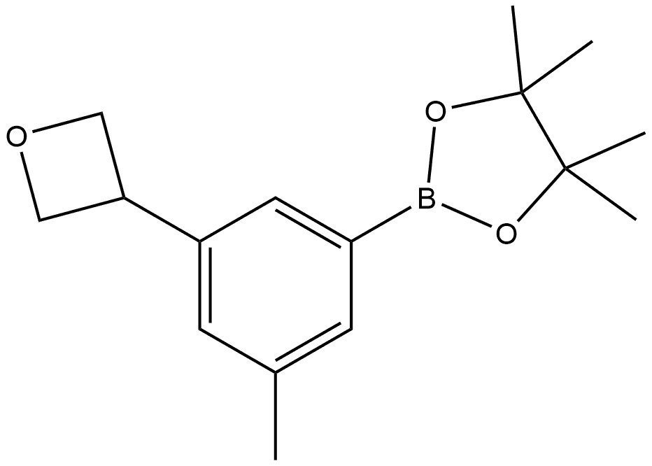 4,4,5,5-Tetramethyl-2-[3-methyl-5-(3-oxetanyl)phenyl]-1,3,2-dioxaborolane Struktur