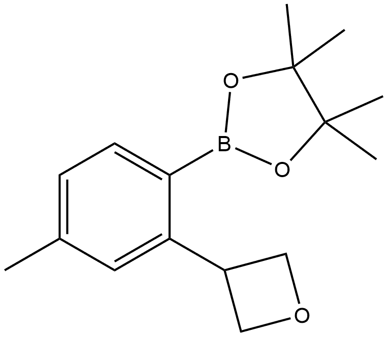 4,4,5,5-Tetramethyl-2-[4-methyl-2-(3-oxetanyl)phenyl]-1,3,2-dioxaborolane Struktur