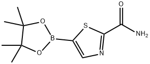 2-Thiazolecarboxamide, 5-(4,4,5,5-tetramethyl-1,3,2-dioxaborolan-2-yl)- Struktur