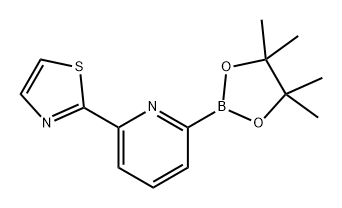 Pyridine, 2-(4,4,5,5-tetramethyl-1,3,2-dioxaborolan-2-yl)-6-(2-thiazolyl)- Struktur