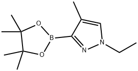 1H-Pyrazole, 1-ethyl-4-methyl-3-(4,4,5,5-tetramethyl-1,3,2-dioxaborolan-2-yl)- Struktur