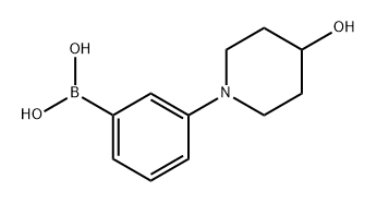 Boronic acid, B-[3-(4-hydroxy-1-piperidinyl)phenyl]- Struktur