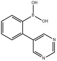 Boronic acid, B-[2-(5-pyrimidinyl)phenyl]- Struktur