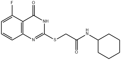 Acetamide, N-cyclohexyl-2-[(5-fluoro-3,4-dihydro-4-oxo-2-quinazolinyl)thio]- Struktur