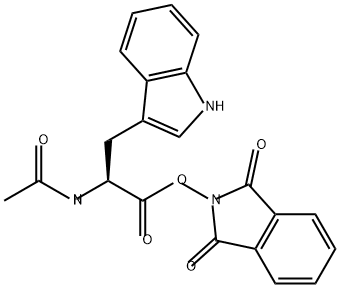 Tryptophan, N-acetyl-, 1,3-dihydro-1,3-dioxo-2H-isoindol-2-yl ester Struktur