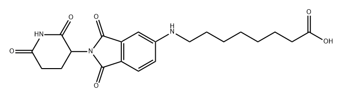 Octanoic acid, 8-[[2-(2,6-dioxo-3-piperidinyl)-2,3-dihydro-1,3-dioxo-1H-isoindol-5-yl]amino]- Struktur