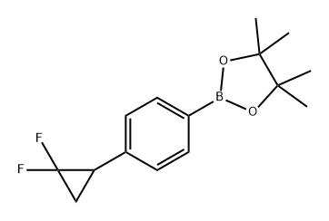 1,3,2-Dioxaborolane, 2-[4-(2,2-difluorocyclopropyl)phenyl]-4,4,5,5-tetramethyl- Struktur