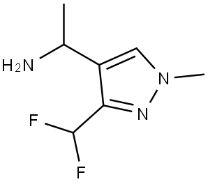 1-(3-(Difluoromethyl)-1-methyl-1H-pyrazol-4-yl)ethan-1-amine Struktur