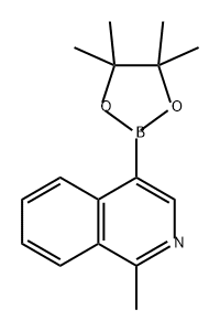 Isoquinoline, 1-methyl-4-(4,4,5,5-tetramethyl-1,3,2-dioxaborolan-2-yl)- Structure