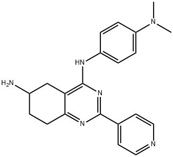 4,6-Quinazolinediamine, N4-[4-(dimethylamino)phenyl]-5,6,7,8-tetrahydro-2-(4-pyridinyl)- Struktur