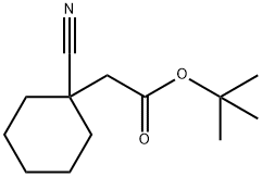 Cyclohexaneacetic acid, 1-cyano-, 1,1-dimethylethyl ester Struktur