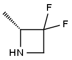 Azetidine, 3,3-difluoro-2-methyl-, (2R)- Struktur