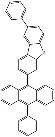 Dibenzofuran, 2-phenyl-7-(10-phenyl-9-anthracenyl)- Struktur