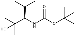 Carbamic acid, N-[(1R)-2-hydroxy-2-methyl-1-(1-methylethyl)propyl]-, 1,1-dimethylethyl ester Struktur