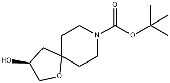 1-Oxa-8-azaspiro[4.5]decane-8-carboxylic acid, 3-hydroxy-, 1,1-dimethylethyl ester, (3S)- Struktur