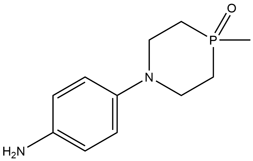 Benzenamine, 4-(tetrahydro-4-methyl-4-oxido-1,4-azaphosphorin-1(2H)-yl)- Struktur