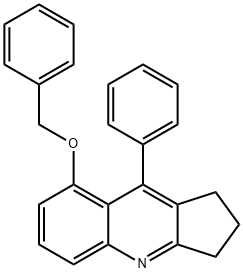 1H-Cyclopenta[b]quinoline, 2,3-dihydro-9-phenyl-8-(phenylmethoxy)- Struktur