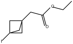 Bicyclo[1.1.1]pentane-1-acetic acid, 3-iodo-, ethyl ester Struktur