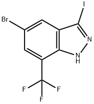 5-Bromo-3-iodo-7-trifluoromethyl-1H-indazole Struktur