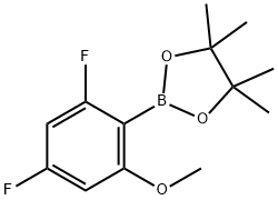 1,3,2-Dioxaborolane, 2-(2,4-difluoro-6-methoxyphenyl)-4,4,5,5-tetramethyl- Struktur