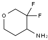 2H-Pyran-4-amine, 3,3-difluorotetrahydro- Struktur