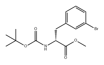 D-Phenylalanine, 3-bromo-N-[(1,1-dimethylethoxy)carbonyl]-, methyl ester Struktur