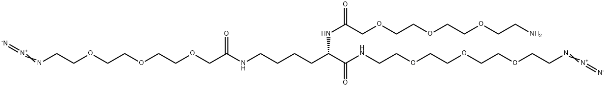 (2S)-2-[[2-[2-[2-(2-Aminoethoxy)ethoxy]ethoxy]acetyl]amino]-18-azido-N-[2-[2-[2-(2-azidoethoxy)ethoxy]ethoxy]ethyl]-8-oxo-10,13,16-trioxa-7-azaoctadecanamide Struktur