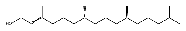 2-Hexadecen-1-ol, 3,7,11,15-tetramethyl-, (7R,11S)- Struktur