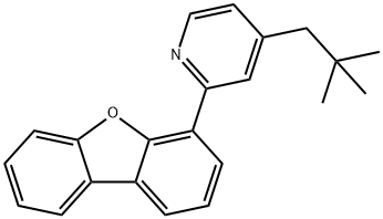 Pyridine, 2-(4-dibenzofuranyl)-4-(2,2-dimethylpropyl)- Struktur