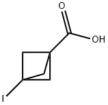 Bicyclo[1.1.1]pentane-1-carboxylic acid, 3-iodo- Struktur