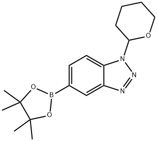 1H-Benzotriazole, 1-(tetrahydro-2H-pyran-2-yl)-5-(4,4,5,5-tetramethyl-1,3,2-dioxaborolan-2-yl)- Struktur