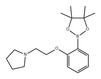 Pyrrolidine, 1-[2-[2-(4,4,5,5-tetramethyl-1,3,2-dioxaborolan-2-yl)phenoxy]ethyl]- Struktur