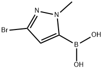 Boronic acid, B-(3-bromo-1-methyl-1H-pyrazol-5-yl)- Struktur