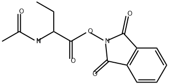 Butanoic acid, 2-(acetylamino)-, 1,3-dihydro-1,3-dioxo-2H-isoindol-2-yl ester Struktur