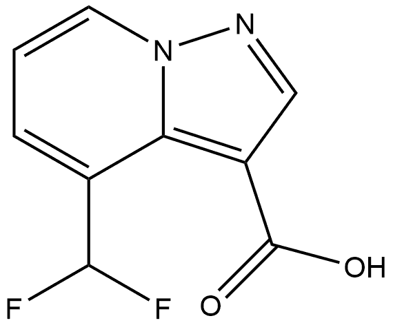 4-(Difluoromethyl)pyrazolo[1,5-a]pyridine-3-carboxylic acid Struktur