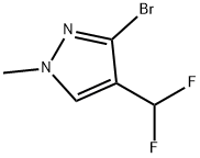 3-bromo-4-(difluoromethyl)-1-methyl-1H-pyrazole Struktur