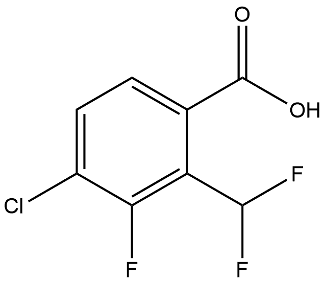 4-Chloro-2-(difluoromethyl)-3-fluorobenzoic acid Struktur