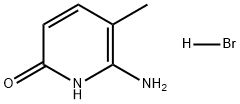 2(1H)-Pyridinone, 6-amino-5-methyl-, hydrobromide (1:1) Struktur